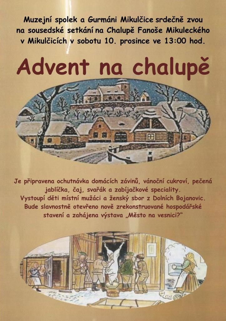 Advent na chalupě v Mikulčicích