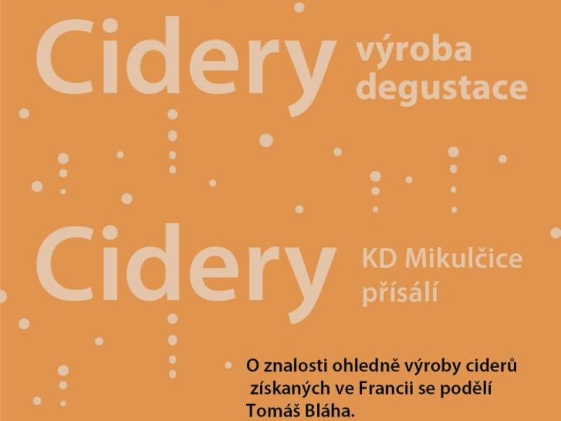 Cidery - přednáška v Mikulčicích