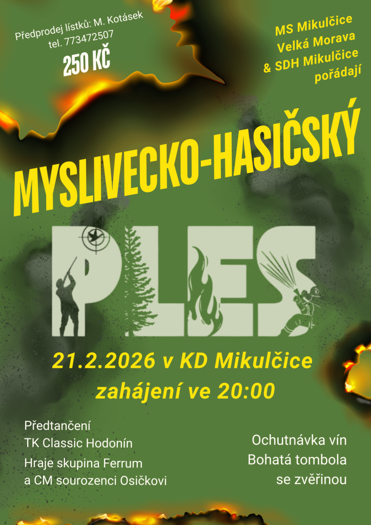 Ples hasičů a myslivců Mikulčice