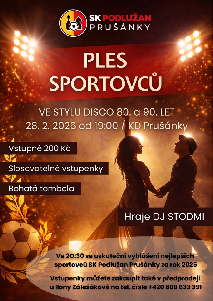 Ples sportovců Prušánky 2026