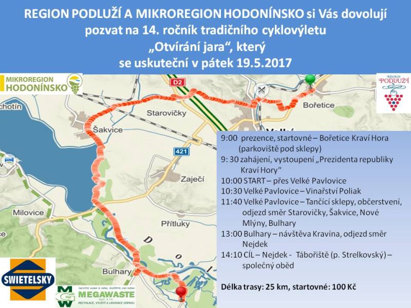 ZMĚNA TERMÍNU - Cyklovýlet "Otvírání Jara"