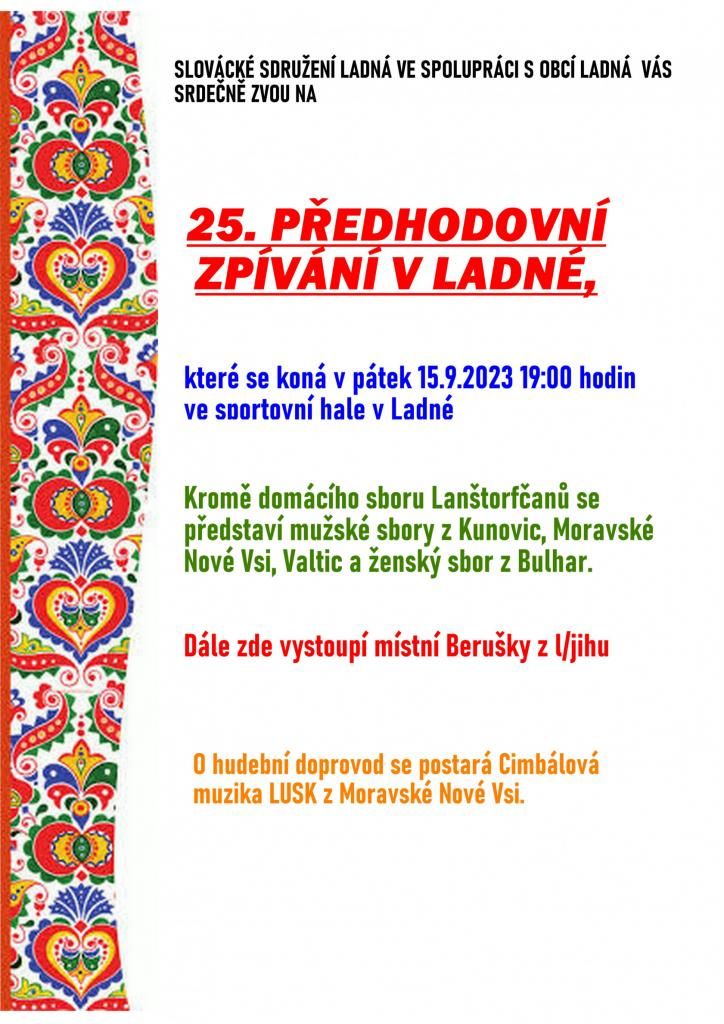 Ladná - Předhodovní zpívání - 15. 9. 2023