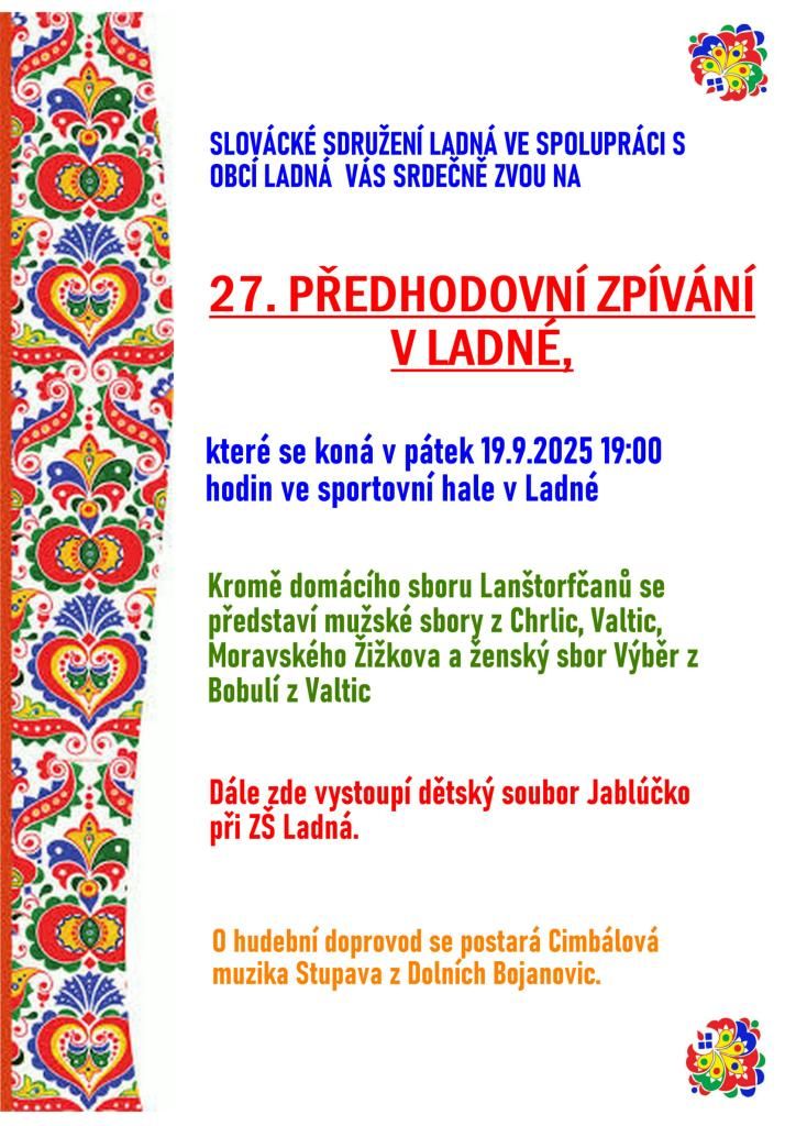 Předhodovní zpívání v Ladné