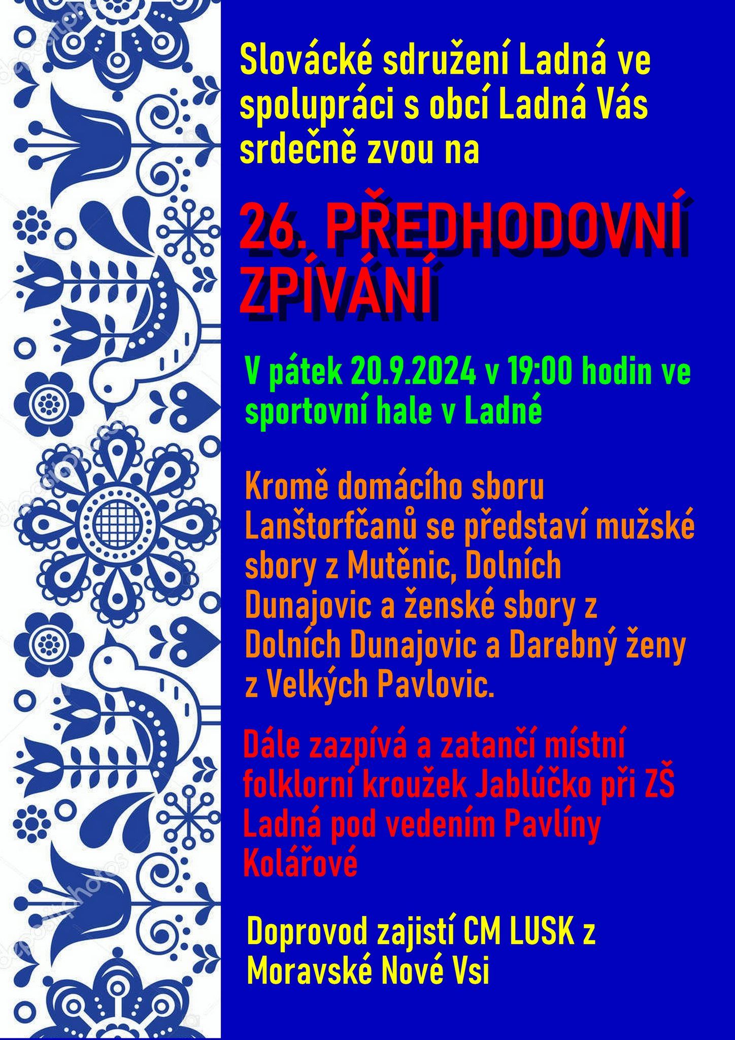 Předhodovní zpívání v Ladné