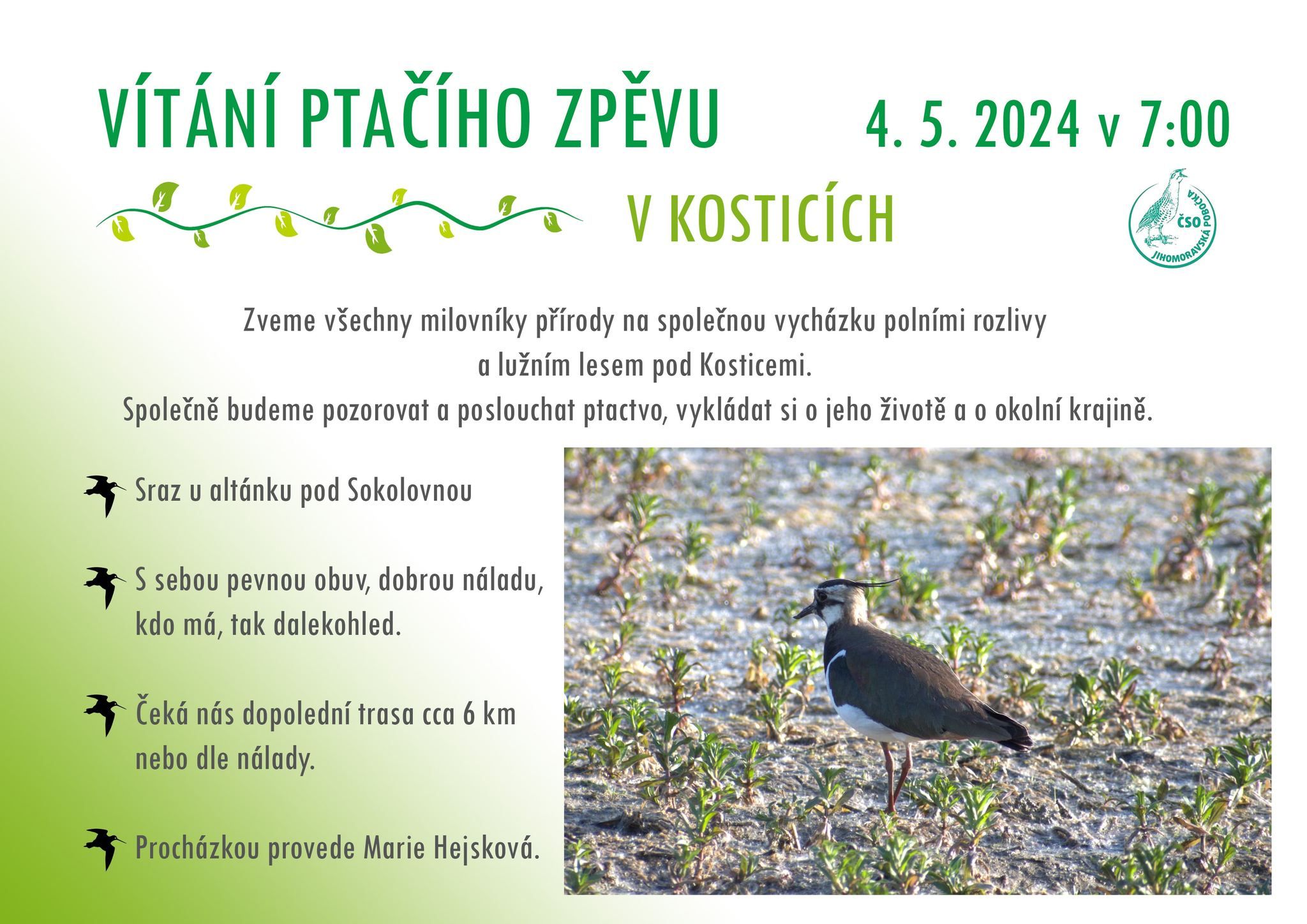 Vítání ptačího zpěvu v Kosticích