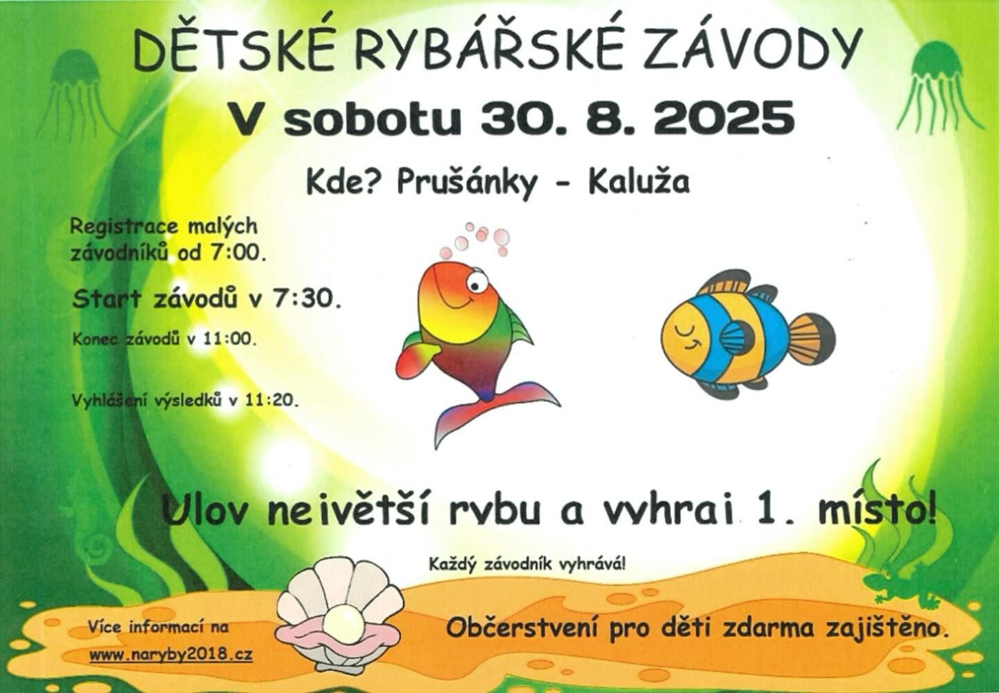 Dětské rybářské závody v Prušánkách