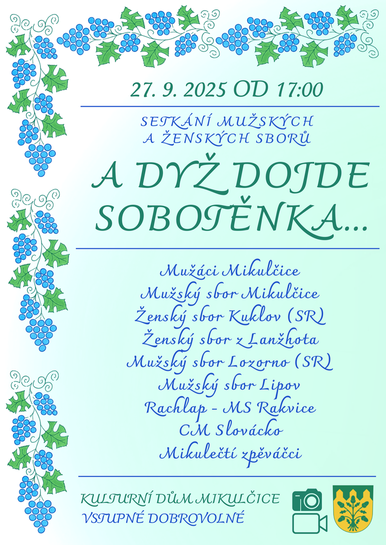 A dyž dojde sobotěnka...