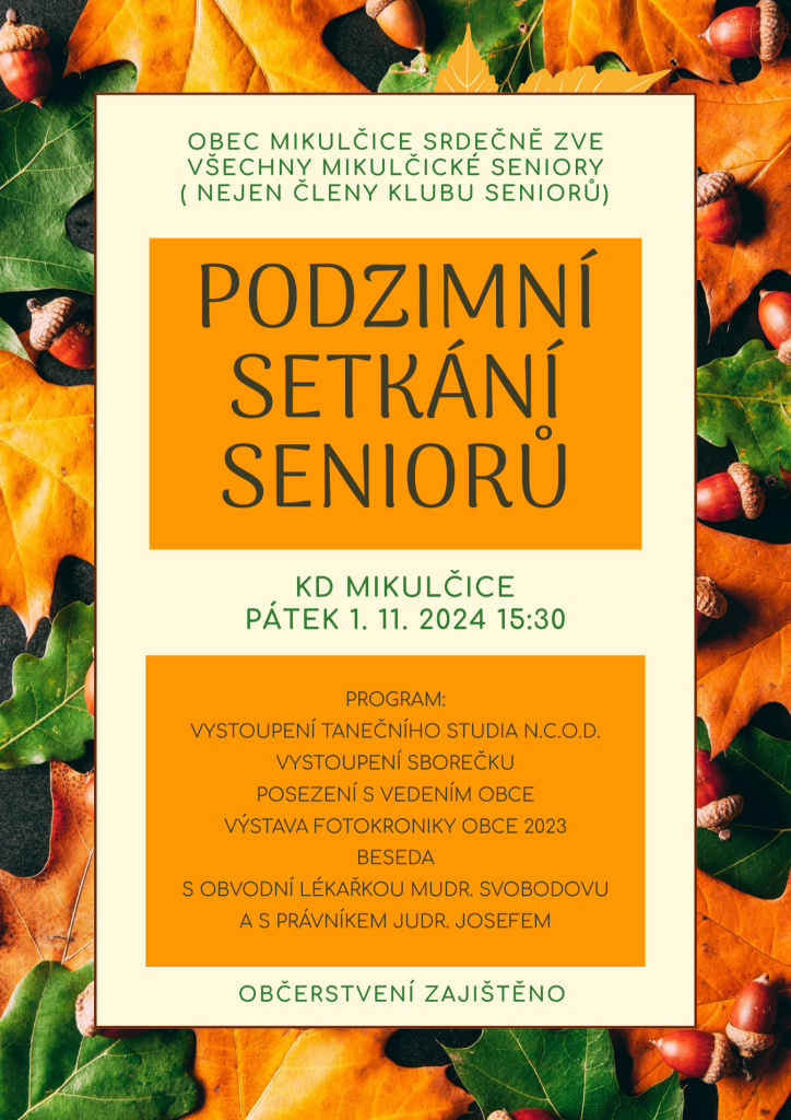 Podzimní setkání seniorů v Mikulčicích