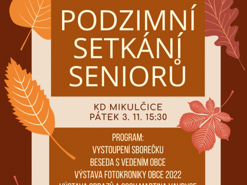 Podzimní setkání seniorů v Mikulčicích