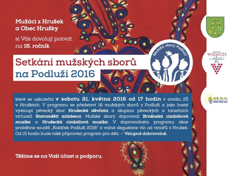 Setkání mužských sborů na Podluží 2016