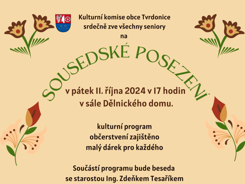 Sousedské posezení ve Tvrdonicích