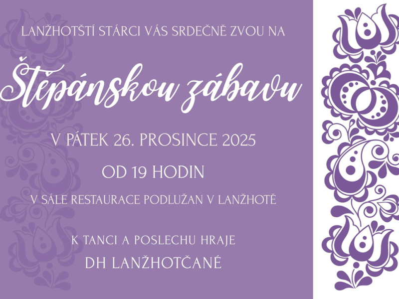 Štěpánská zábava v Lanžhotě 2025