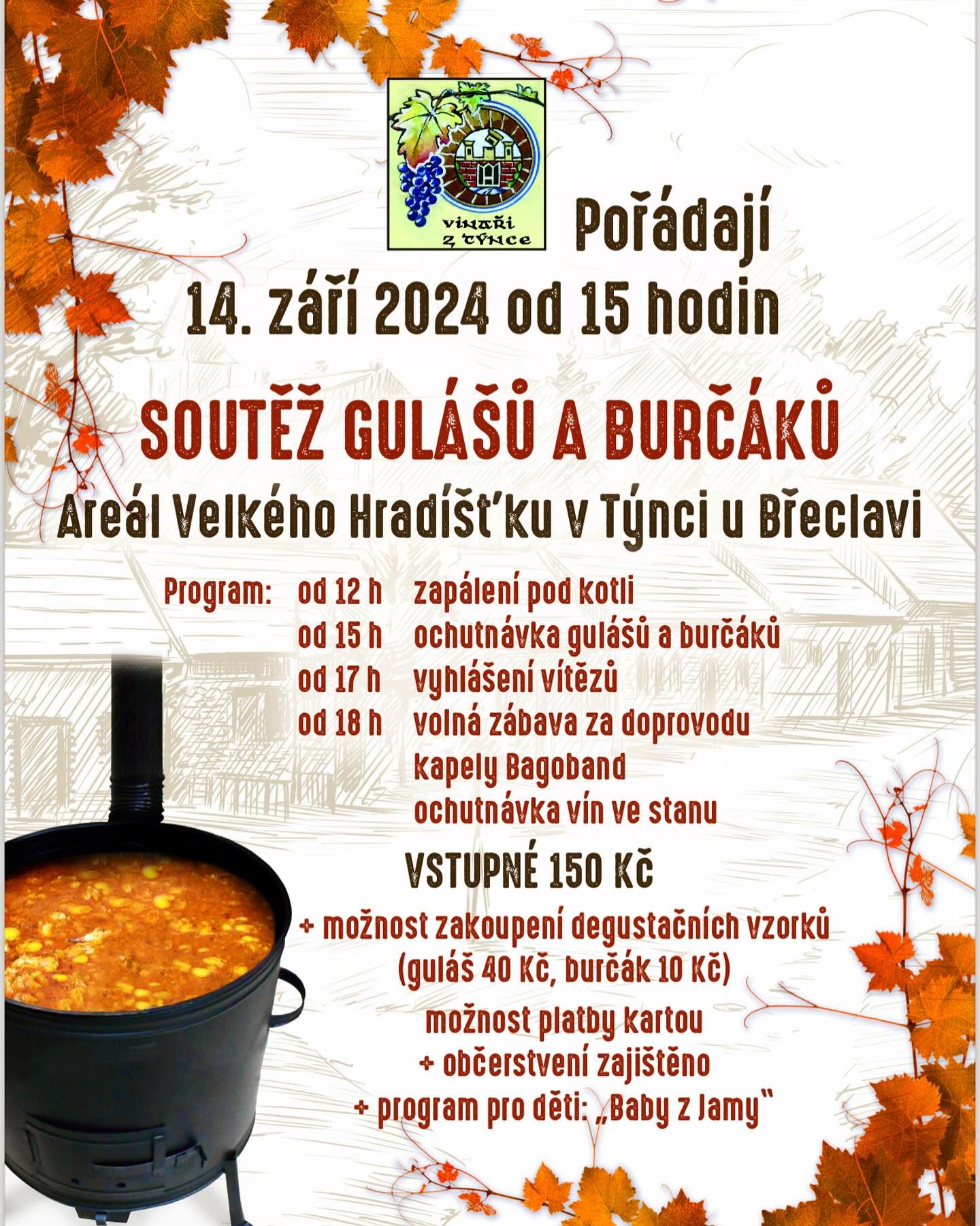 Soutěž gulášů a burčáků v Týnci