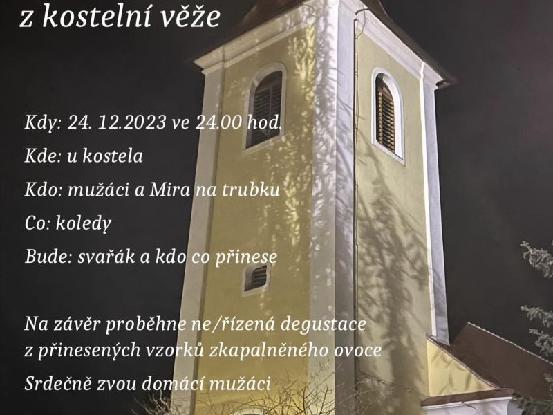 Půlnoční troubení z kostelní věže