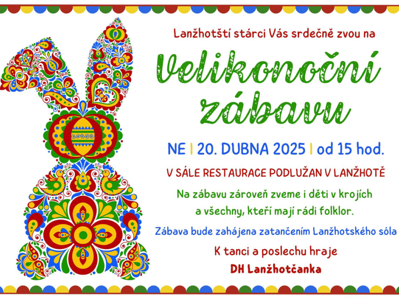 Velikonoční zábava Lanžhot 2025