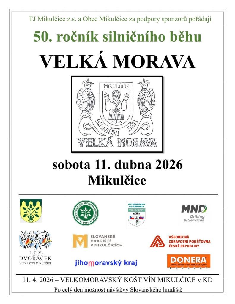 Silniční běh Velká Morava 2026