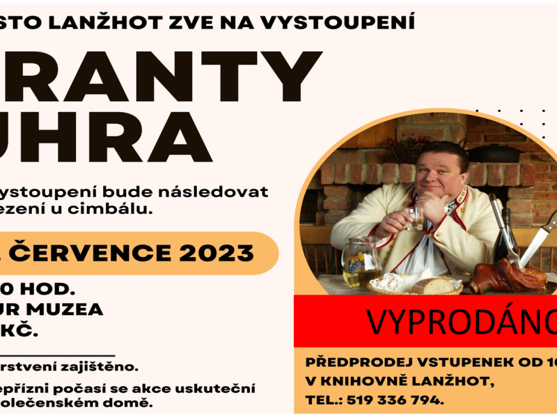 Vystoupení Franty Uhra - VYPRODÁNO