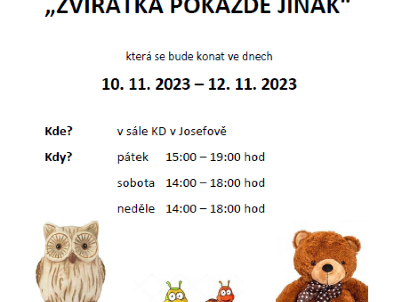 Výstava Zvířátka pokaždé jinak