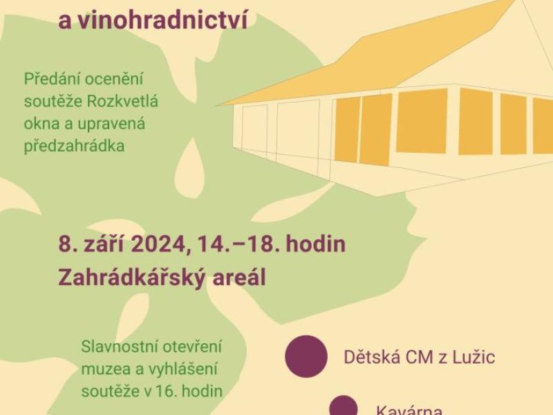 Výstava výpěstků a slavnostní znovuotevření Muzea vinařství a vinohradnictví