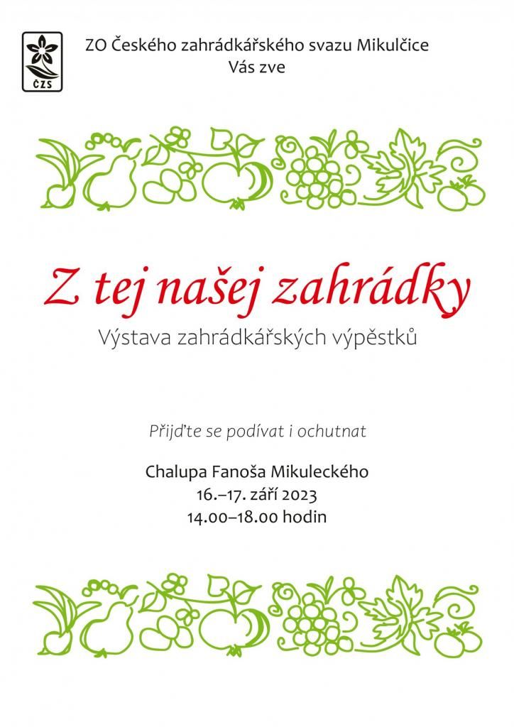 Z tej našej zahrádky, výstava zahrádkářských výpěstků